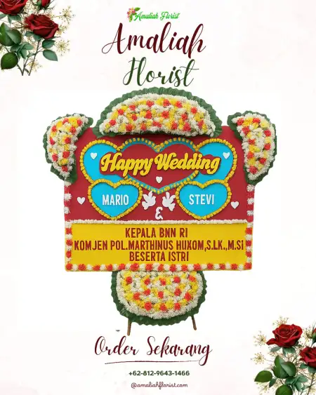 Papan Bunga Pernikahan Kalimook
